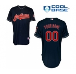Baseball Cleveland Indians Blue Customized Men Cool Base Jersey