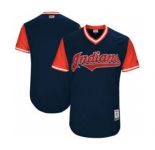 Men's Cleveland Indians Customized Navy 2017 Little League World Series Players Weekend Jersey