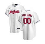 Men's Cleveland Indians Home 2020 Baseball Custom Cool Base Jersey - White