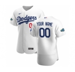 Men's Los Angeles Dodgers 2020 Home Custom Flexbase Patch Jersey - White