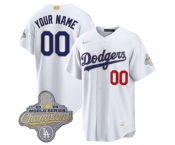 Men's Los Angeles Dodgers ACTIVE PLAYER Custom White 2026 Gold Collection Stadium Stitched Baseball Jersey