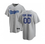 Men's Los Angeles Dodgers Alternate 2020 Baseball Custom Cool Base Jersey - Gray