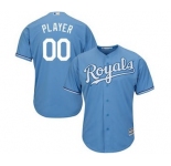 Men's Kansas City Royals Customized Light Blue Cool Base Custom Baseball Baseball Jersey