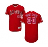 Men's Los Angeles Angels Customized Alternate Scarlet Flex Base Custom Baseball Baseball Jersey