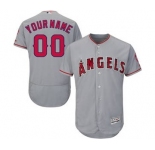 Men's Los Angeles Angels Customized Road Gray Flex Base Custom Baseball Baseball Jersey
