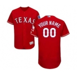 Men's Texas Rangers Customized Alternate Scarlet Flex Base Custom Baseball Baseball Jersey