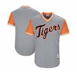 Men's Detroit Tigers Customized Gray 2017 Little League World Series Players Weekend Jersey