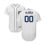 Men's Detroit Tigers Customized White 2018 Home Flex Base Custom Baseball Baseball Jersey