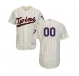 Men's Minnesota Twins Customized Alternate Ivory Navy Flex Base Custom Baseball Baseball Jersey