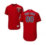Men's Minnesota Twins Customized Alternate Scarlet Flex Base Custom Baseball Baseball Jersey