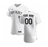 Men's Colorado Rockies 2020 Home Custom Flexbase Jersey - White