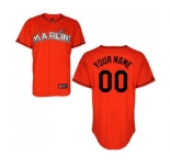 Miami Marlins Personalized custom orange Jersey