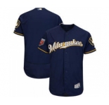 Men's Milwaukee Brewers Customized Majestic Navy 2018 Spring Training Flex Base Team Jersey