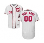 Men's Washington Nationals Customized Home White Flex Base Custom Baseball Baseball Jersey