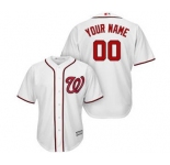 Men's Washington Nationals Customized White Cool Base Custom Baseball Baseball Jersey