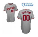 Washington Nationals Personalized Custom grey Baseball Jersey