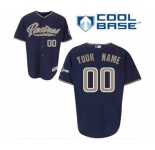 Men's San Diego Padres Customized Navy Blue Cool Base Custom Baseball Baseball Jersey