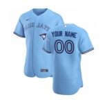 Men's Toronto Blue Jays Custom Light Blue Alternate 2020 Authentic Player Baseball Jersey