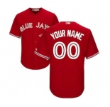 Men's Toronto Blue Jays Customized Scarlet 2017 Cool Base Custom Baseball Baseball Jersey
