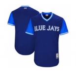 Men's Toronto Blue Jays customized Navy 2017 Little League World Series Players Weekend Jersey
