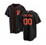 Men's San Francisco Giants Alternate 2020 Baseball Custom Cool Base Jersey - Black