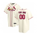 Men's St. Louis Cardinals Alternate 2020 Baseball Custom Cool Base Jersey - Cream