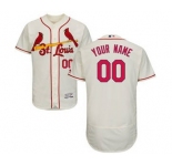 Men's St. Louis Cardinals Customized Alternate Ivory Flex Base Custom Baseball Baseball Jersey