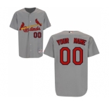 St. Louis Cardinals Personalized Custom grey Baseball Jersey