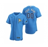Men's Tampa Bay Rays Custom Light Blue Alternate 2020 Authentic Team Baseball Jersey