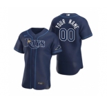 Men's Tampa Bay Rays Custom Navy Alternate 2020 Authentic Team Baseball Jersey