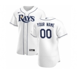 Men's Tampa Bay Rays Custom White Home 2020 Authentic Player Baseball Jersey