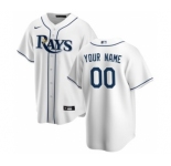Men's Tampa Bay Rays Home 2020 Baseball Custom Cool Base Jersey - White