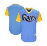 Men's Tampa Bay Rays customized Light Blue 2017 Little League World Series Players Weekend Jersey