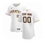 Men's Pittsburgh Pirates 2020 Home Custom Flexbase Jersey - White