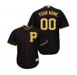Men's Pittsburgh Pirates Customized Black Cool Base Custom Baseball Baseball Jersey