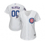 Women's Chicago Cubs Customized White 2016 World Series Champions Custom Home Cool Base Jersey