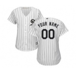 Women's Chicago White Sox Customized White Black Home Cool Base Custom Jersey
