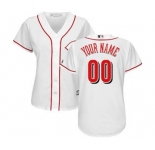 Women's Cincinnati Reds Customized White Home Cool Base Custom Jersey