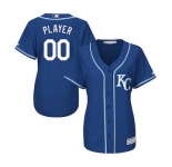 Women's Kansas City Royals Customized Royal Cool Base Alternate Jersey