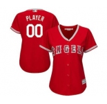 Women's Los Angeles Angels Customized Scarlet Cool Base Alternate Jersey