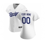 Women's Los Angeles Dodgers 2020 Home Replica Custom Jersey - White