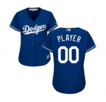 Women's Los Angeles Dodgers Customized Royal Alternate Cool Base Custom Jersey