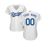 Women's Los Angeles Dodgers Customized White Home Cool Base Custom Jersey