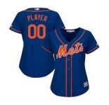 Women's New York Mets Customized Royal Alternate Cool Base Custom Jersey