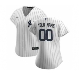 Women's New York Yankees 2020 Home Replica Custom Jersey - White Navy