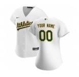 Women's Oakland Athletics 2020 Home Replica Custom Jersey - White