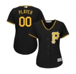 Women's Pittsburgh Pirates Customized Black Alternate Cool Base Custom Jersey