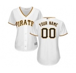 Women's Pittsburgh Pirates Customized White Home Cool Base Custom Jersey