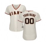 Women's San Francisco Giants Customized Cream Home Cool Base Custom Jersey