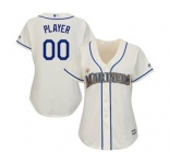 Women's Seattle Mariners Customized Cream Home Cool Base Jersey